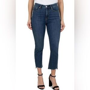 Seven7 Dark Blue Cropped Jeans